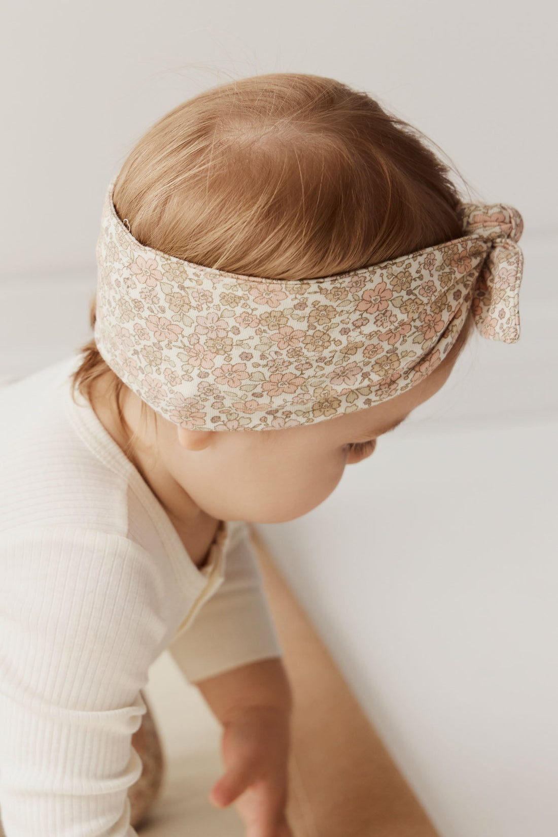 Organic Cotton Headband - Chloe Egret Childrens Headband from Jamie Kay Australia