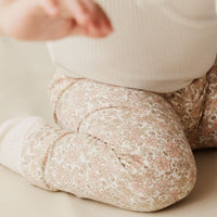 Organic Cotton Everyday Legging - Chloe Egret Childrens Legging from Jamie Kay Australia