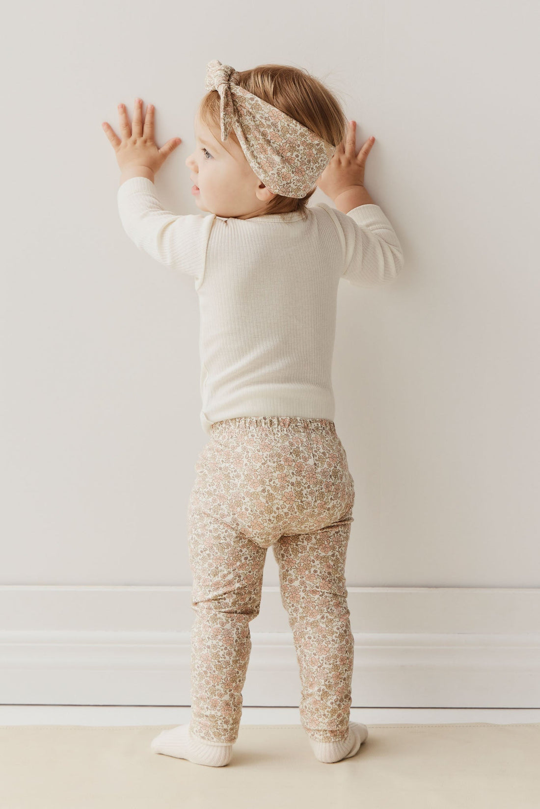 Organic Cotton Everyday Legging - Chloe Egret Childrens Legging from Jamie Kay Australia