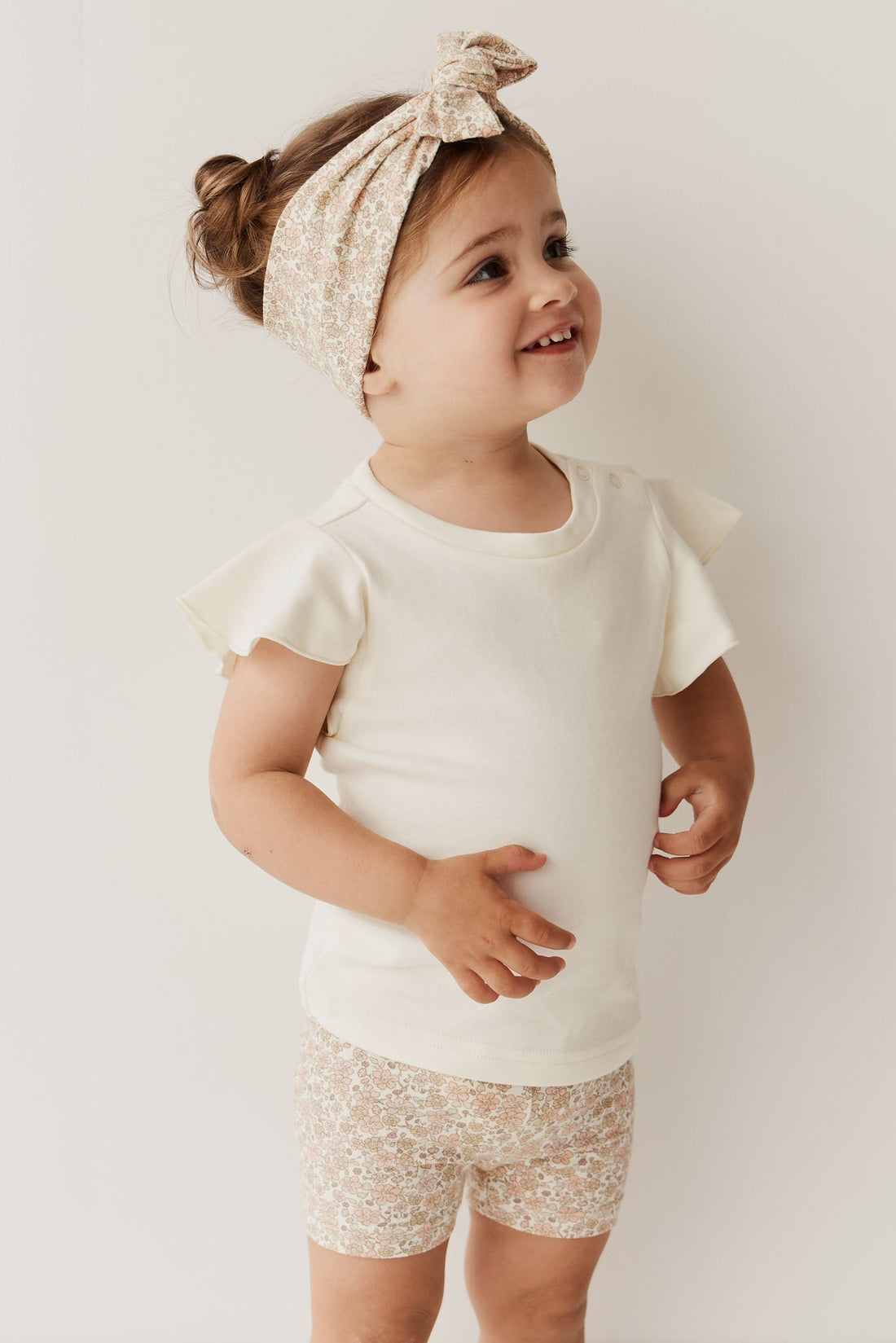 Organic Cotton Headband - Chloe Egret Childrens Headband from Jamie Kay Australia