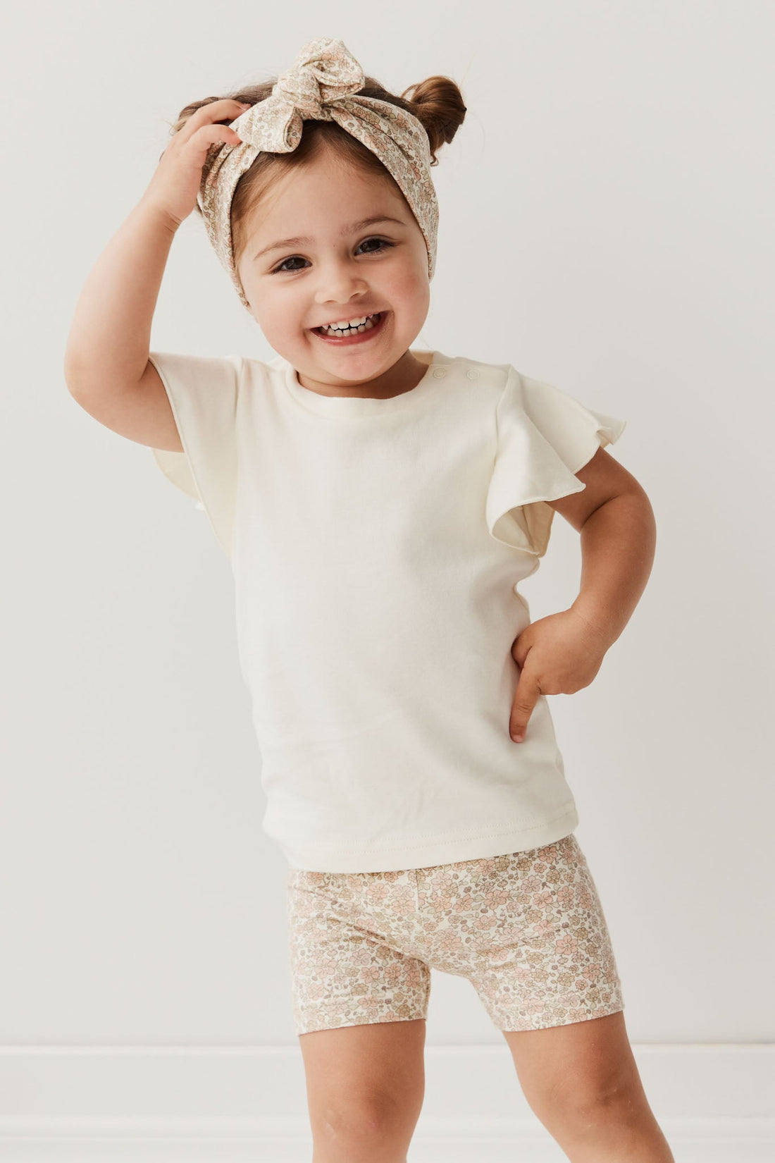 Organic Cotton Headband - Chloe Egret Childrens Headband from Jamie Kay Australia