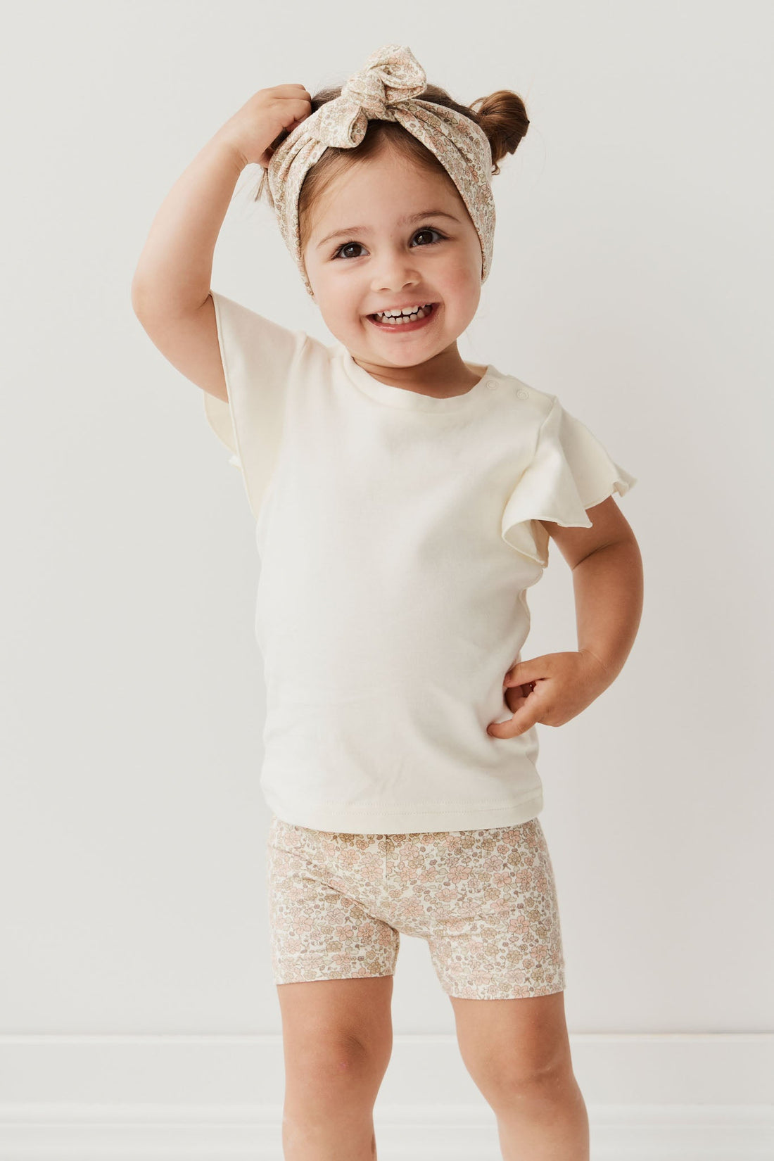 Organic Cotton Headband - Chloe Egret Childrens Headband from Jamie Kay Australia