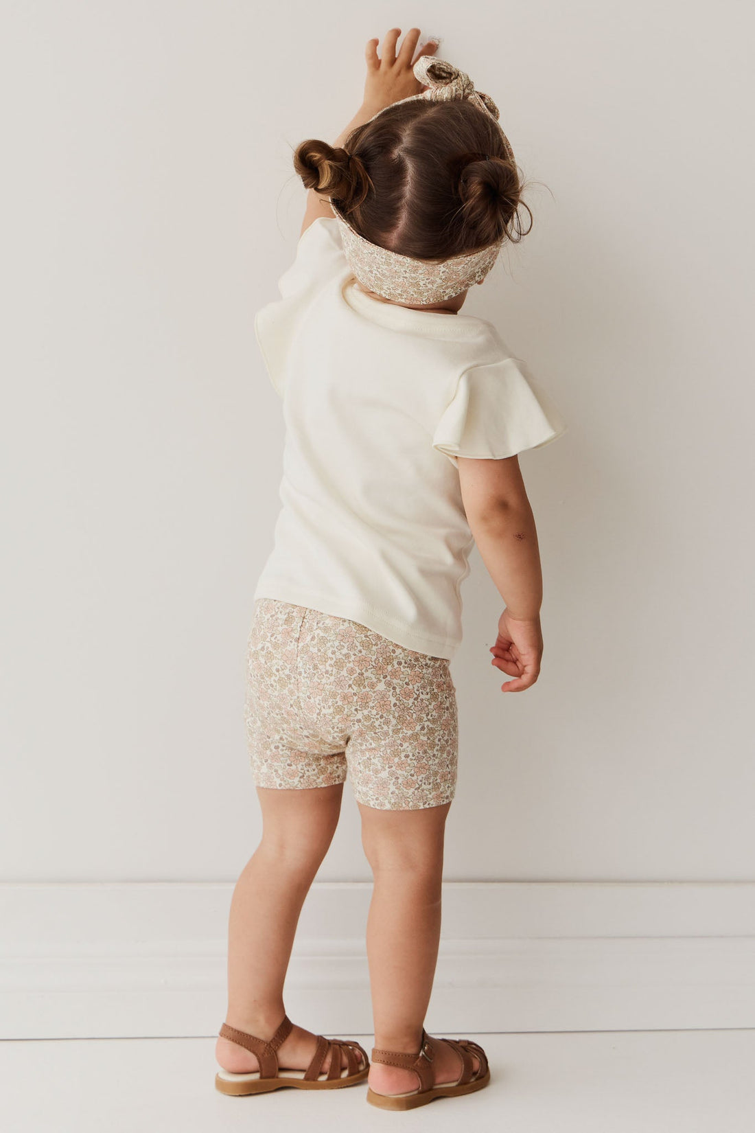 Organic Cotton Everyday Bike Short - Chloe Egret Childrens Short from Jamie Kay Australia