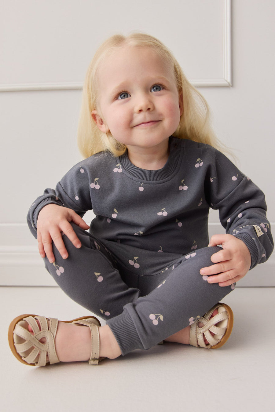 Organic Cotton Morgan Track Pant - Cherry Love Lava Childrens Pant from Jamie Kay Australia