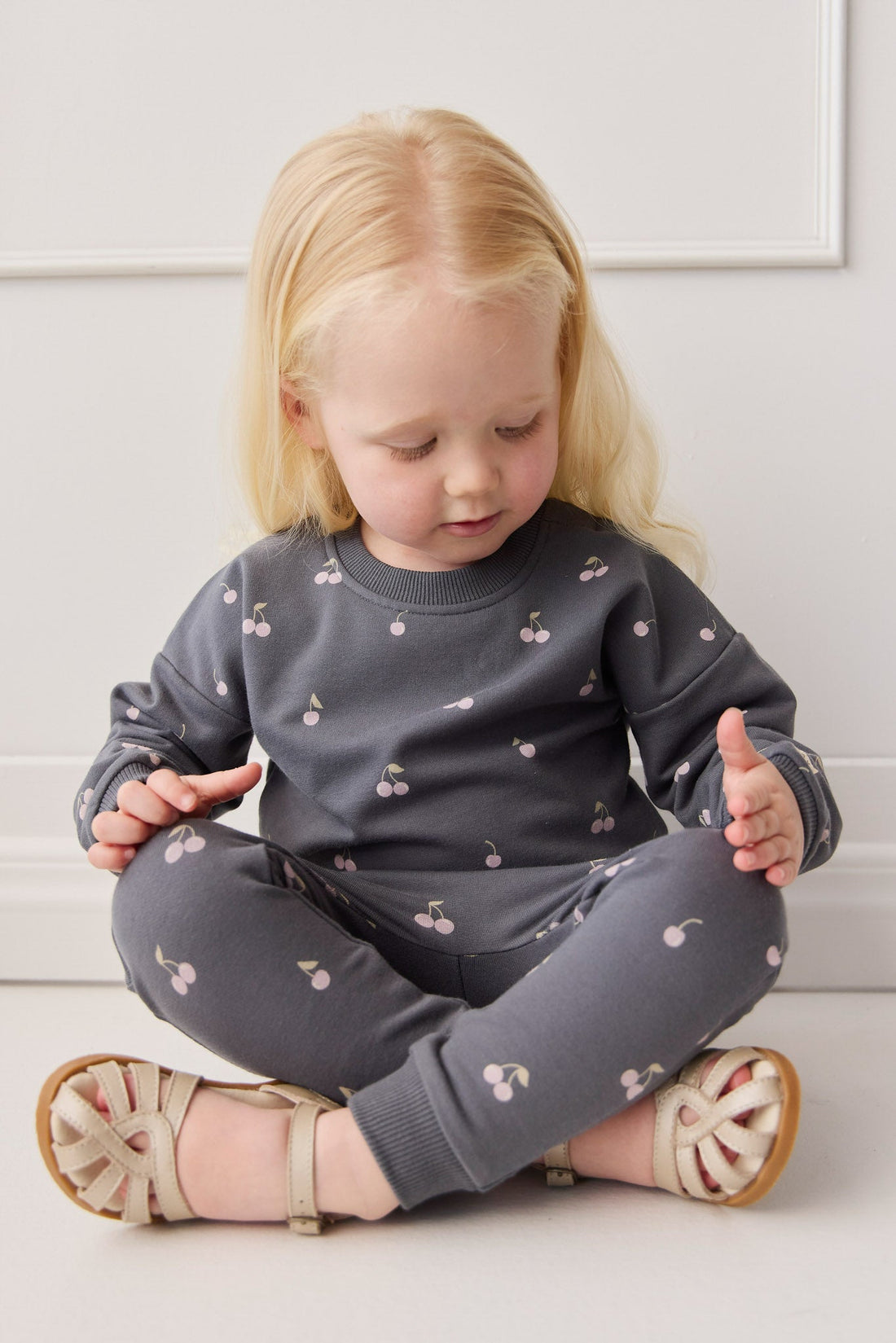 Organic Cotton Morgan Track Pant - Cherry Love Lava Childrens Pant from Jamie Kay Australia