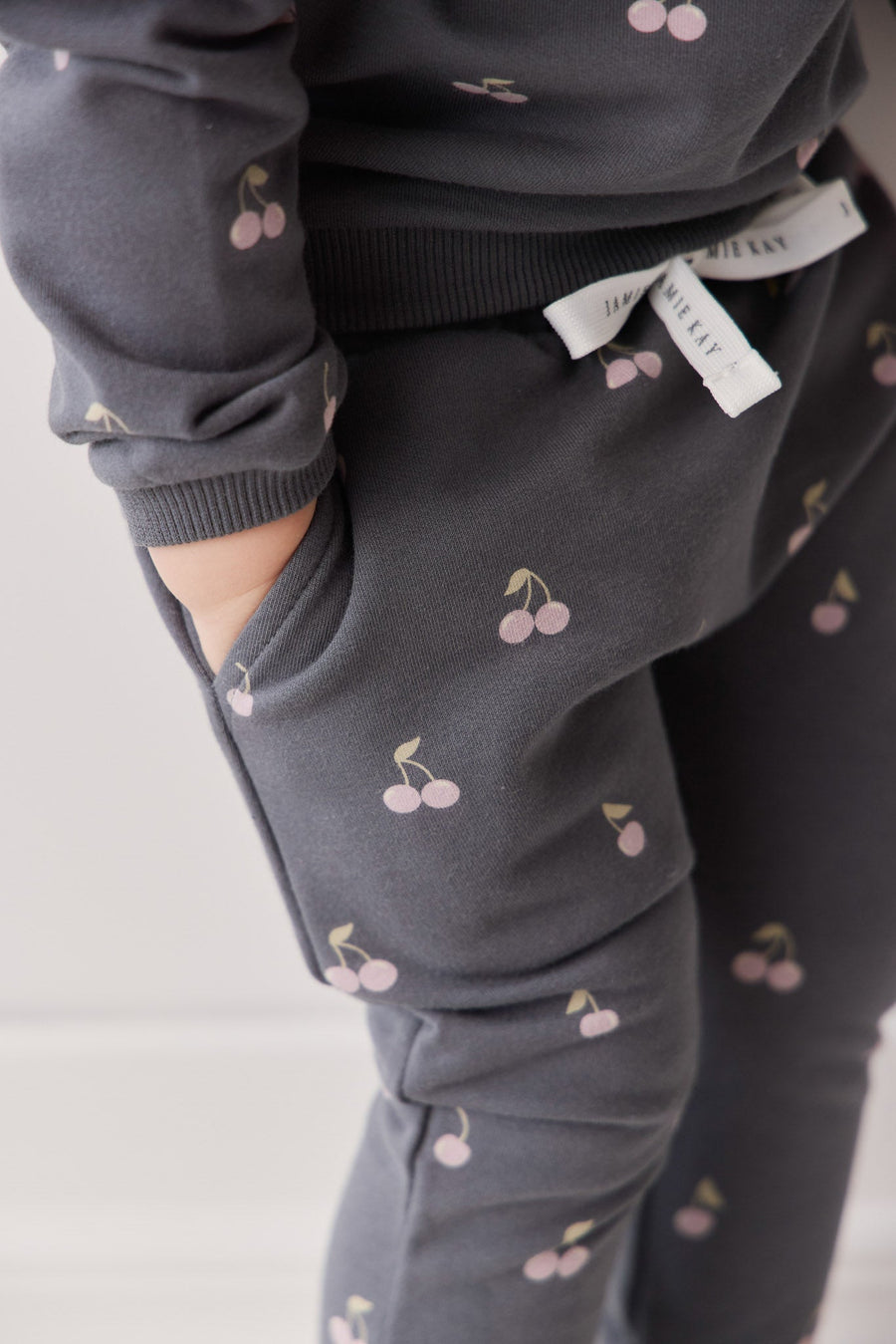 Organic Cotton Morgan Track Pant - Cherry Love Lava Childrens Pant from Jamie Kay Australia