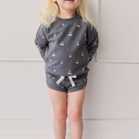 Organic Cotton Ivy Shortie - Cherry Love Lava Childrens Short from Jamie Kay Australia