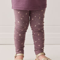 Organic Cotton Everyday Legging - Goldie Huckleberry Large Childrens Legging from Jamie Kay Australia