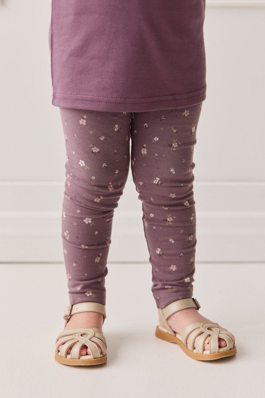 Organic Cotton Everyday Legging - Goldie Huckleberry Large Childrens Legging from Jamie Kay Australia