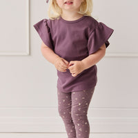 Organic Cotton Everyday Legging - Goldie Huckleberry Large Childrens Legging from Jamie Kay Australia