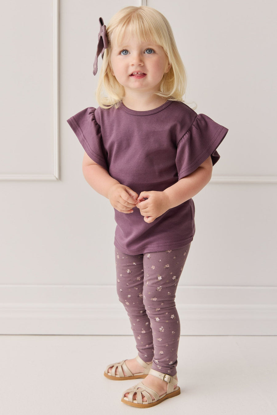 Organic Cotton Everyday Legging - Goldie Huckleberry Large Childrens Legging from Jamie Kay Australia