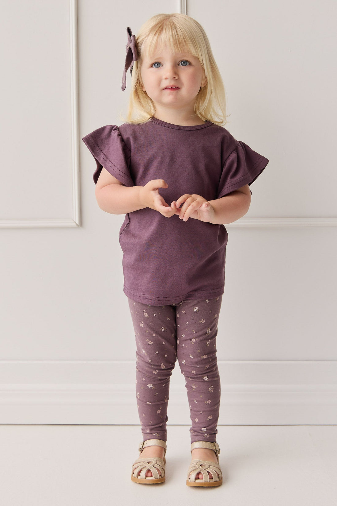 Organic Cotton Everyday Legging - Goldie Huckleberry Large Childrens Legging from Jamie Kay Australia