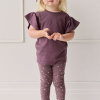 Organic Cotton Everyday Legging - Goldie Huckleberry Large Childrens Legging from Jamie Kay Australia