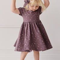 Organic Cotton Meadow Dress - Goldie Huckleberry Large Childrens Dress from Jamie Kay Australia