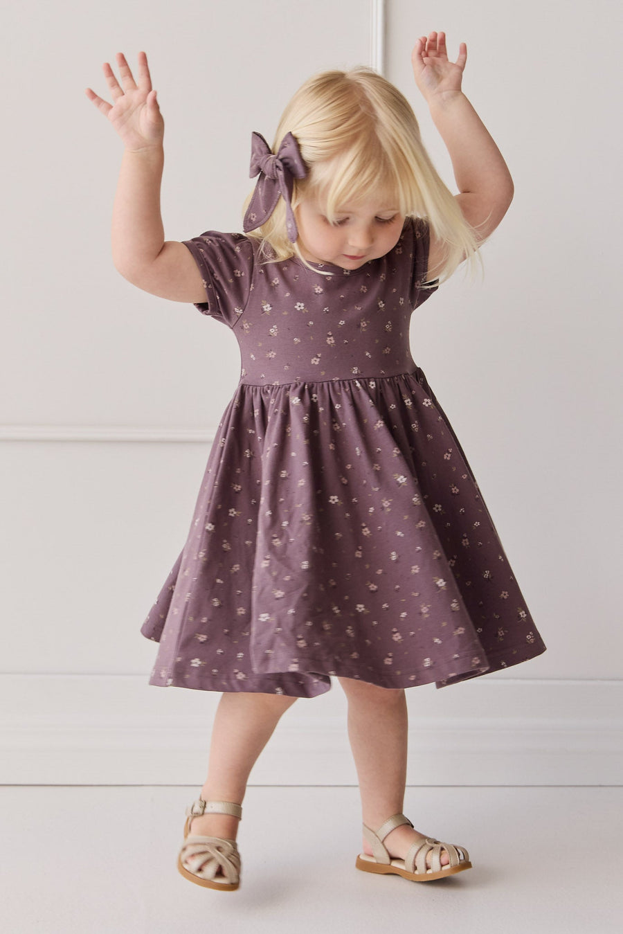 Organic Cotton Meadow Dress - Goldie Huckleberry Large Childrens Dress from Jamie Kay Australia