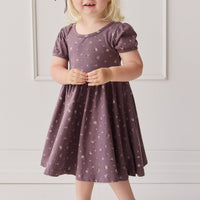 Organic Cotton Meadow Dress - Goldie Huckleberry Large Childrens Dress from Jamie Kay Australia