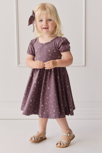 Organic Cotton Meadow Dress - Goldie Huckleberry Large Childrens Dress from Jamie Kay Australia