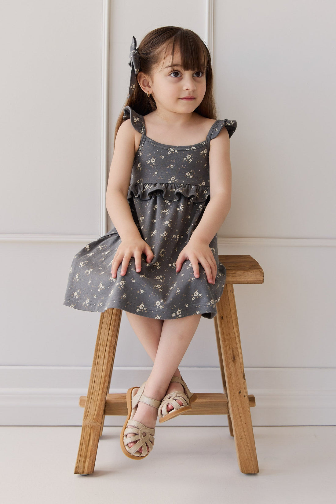 Organic Cotton Molly Dress - Lulu Bloom Lava Childrens Dress from Jamie Kay Australia