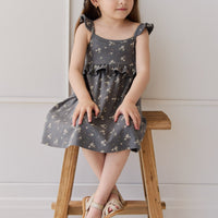 Organic Cotton Molly Dress - Lulu Bloom Lava Childrens Dress from Jamie Kay Australia