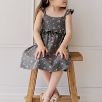 Organic Cotton Molly Dress - Lulu Bloom Lava Childrens Dress from Jamie Kay Australia