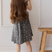 Organic Cotton Molly Dress - Lulu Bloom Lava Childrens Dress from Jamie Kay Australia