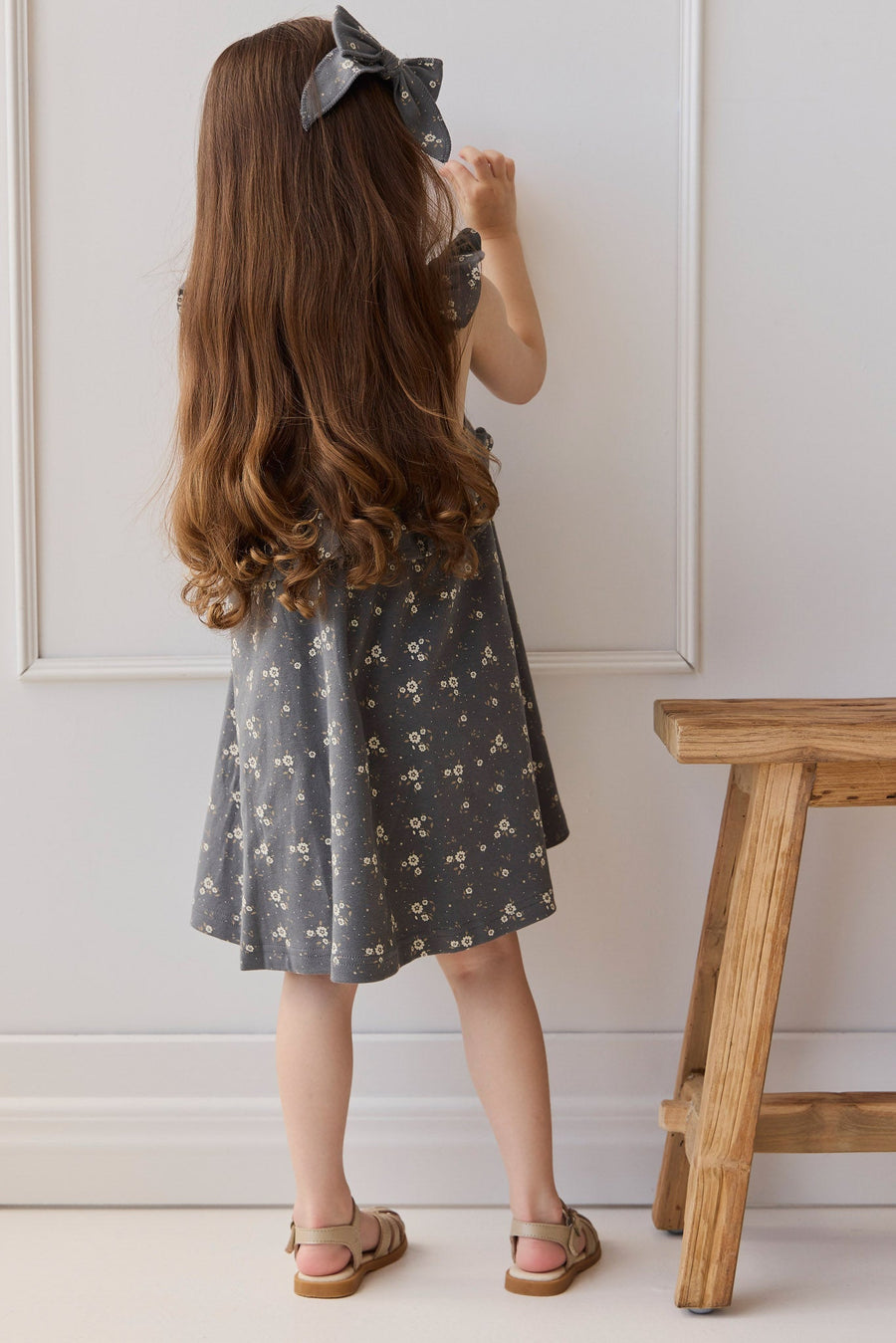 Organic Cotton Molly Dress - Lulu Bloom Lava Childrens Dress from Jamie Kay Australia