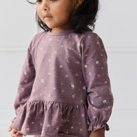 Organic Cotton Bailey Top - Goldie Huckleberry Large Childrens Top from Jamie Kay Australia