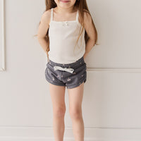 Organic Cotton Ivy Shortie - Cherry Love Lava Childrens Short from Jamie Kay Australia