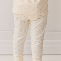 Organic Cotton Avis Long Sleeve Pyjama Set - Mon Amour Vintage Violet Childrens Pyjama from Jamie Kay Australia