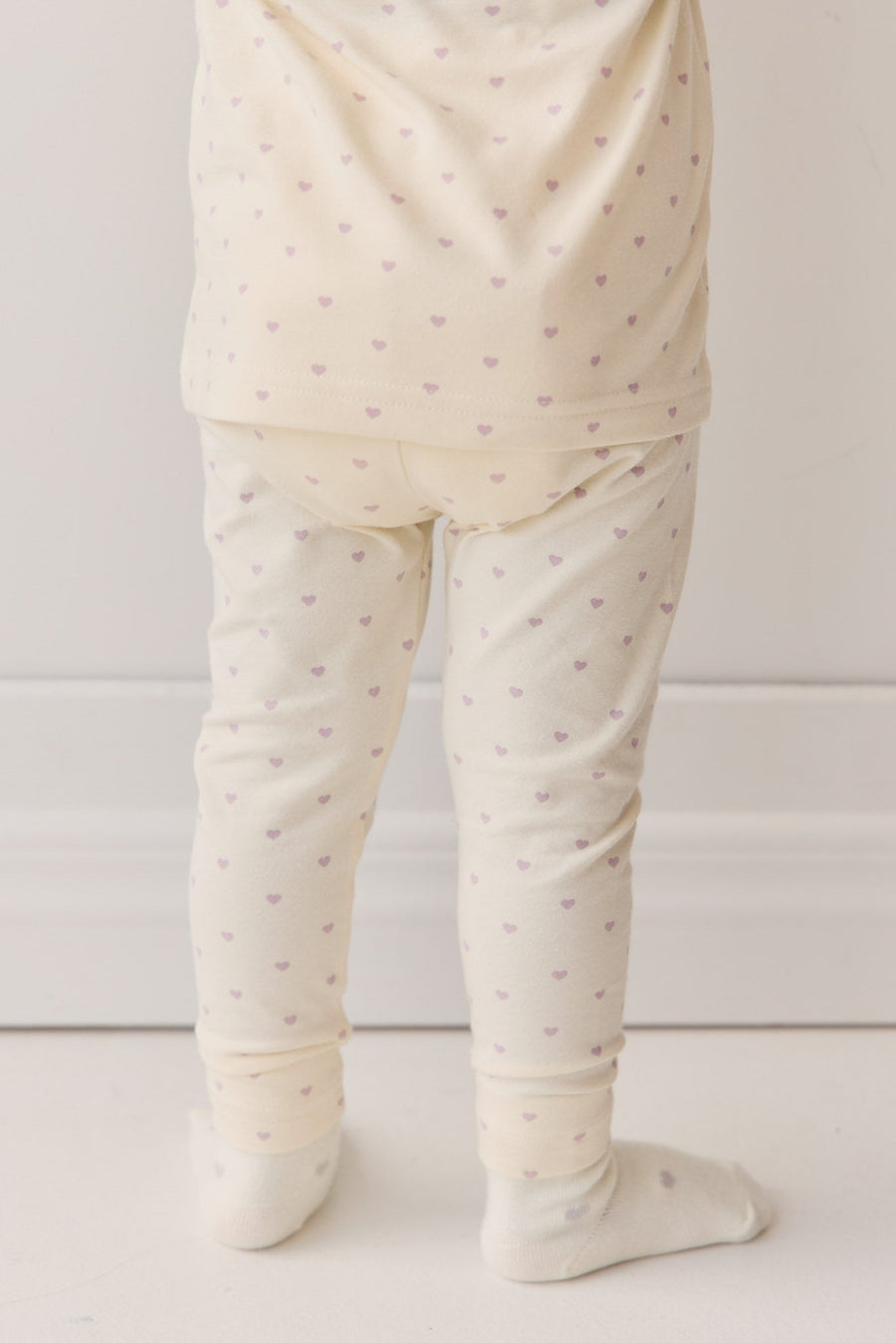 Organic Cotton Avis Long Sleeve Pyjama Set - Mon Amour Vintage Violet Childrens Pyjama from Jamie Kay Australia