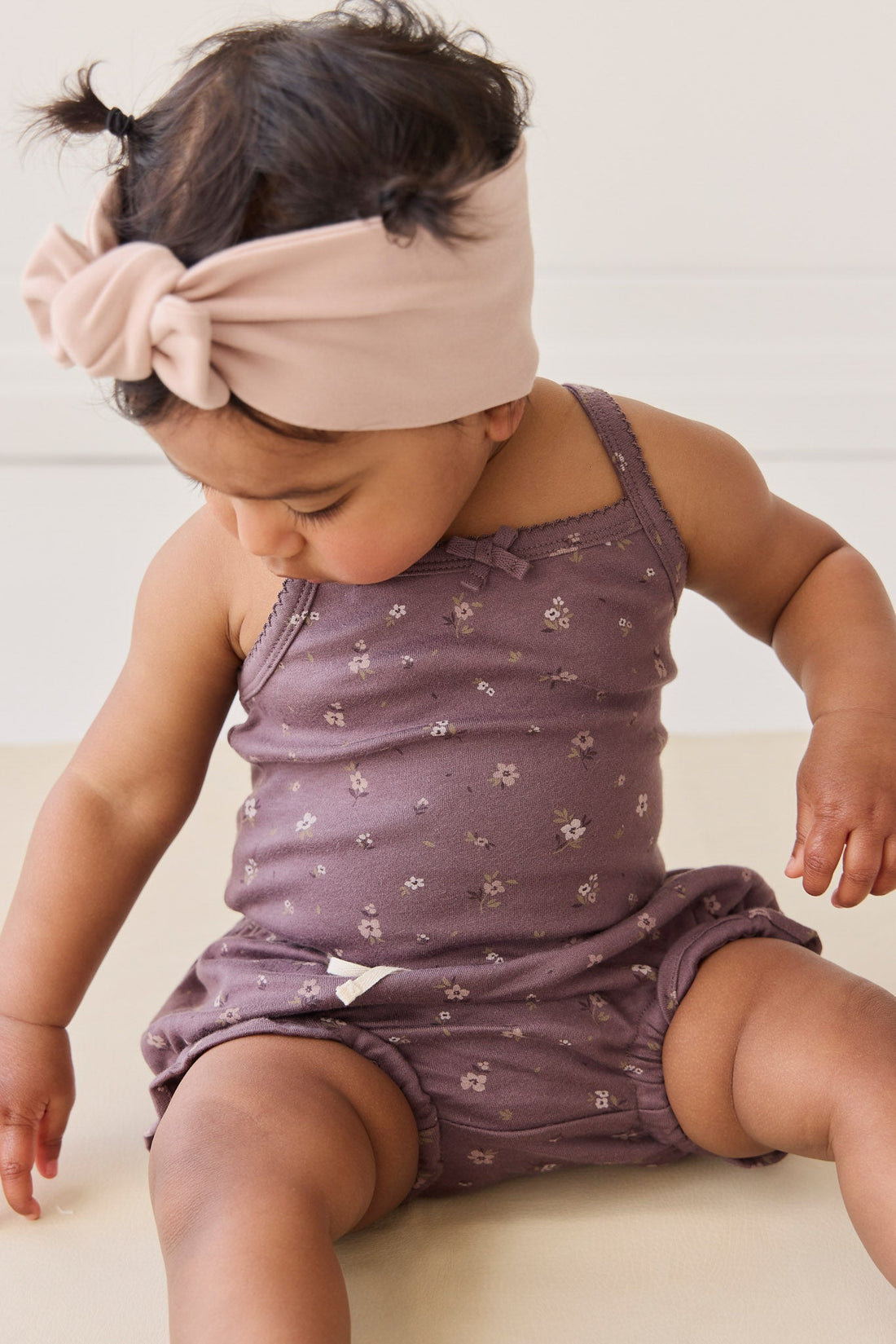 Organic Cotton Bridget Singlet Bodysuit - Goldie Huckleberry Large Childrens Bodysuit from Jamie Kay Australia