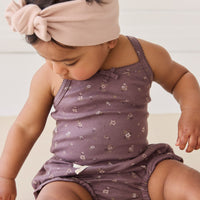 Organic Cotton Frill Bloomer - Goldie Huckleberry Large Childrens Bloomer from Jamie Kay Australia