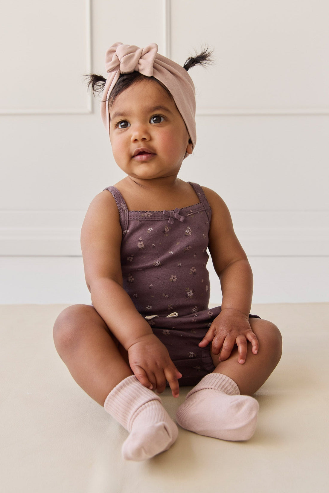 Organic Cotton Bridget Singlet Bodysuit - Goldie Huckleberry Large Childrens Bodysuit from Jamie Kay Australia