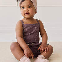 Organic Cotton Bridget Singlet Bodysuit - Goldie Huckleberry Large Childrens Bodysuit from Jamie Kay Australia