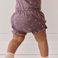 Organic Cotton Frill Bloomer - Goldie Huckleberry Large Childrens Bloomer from Jamie Kay Australia