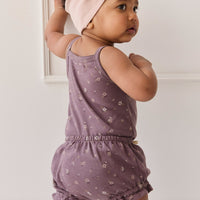 Organic Cotton Frill Bloomer - Goldie Huckleberry Large Childrens Bloomer from Jamie Kay Australia