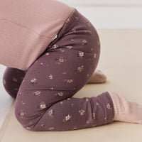 Organic Cotton Everyday Legging - Goldie Huckleberry Large Childrens Legging from Jamie Kay Australia