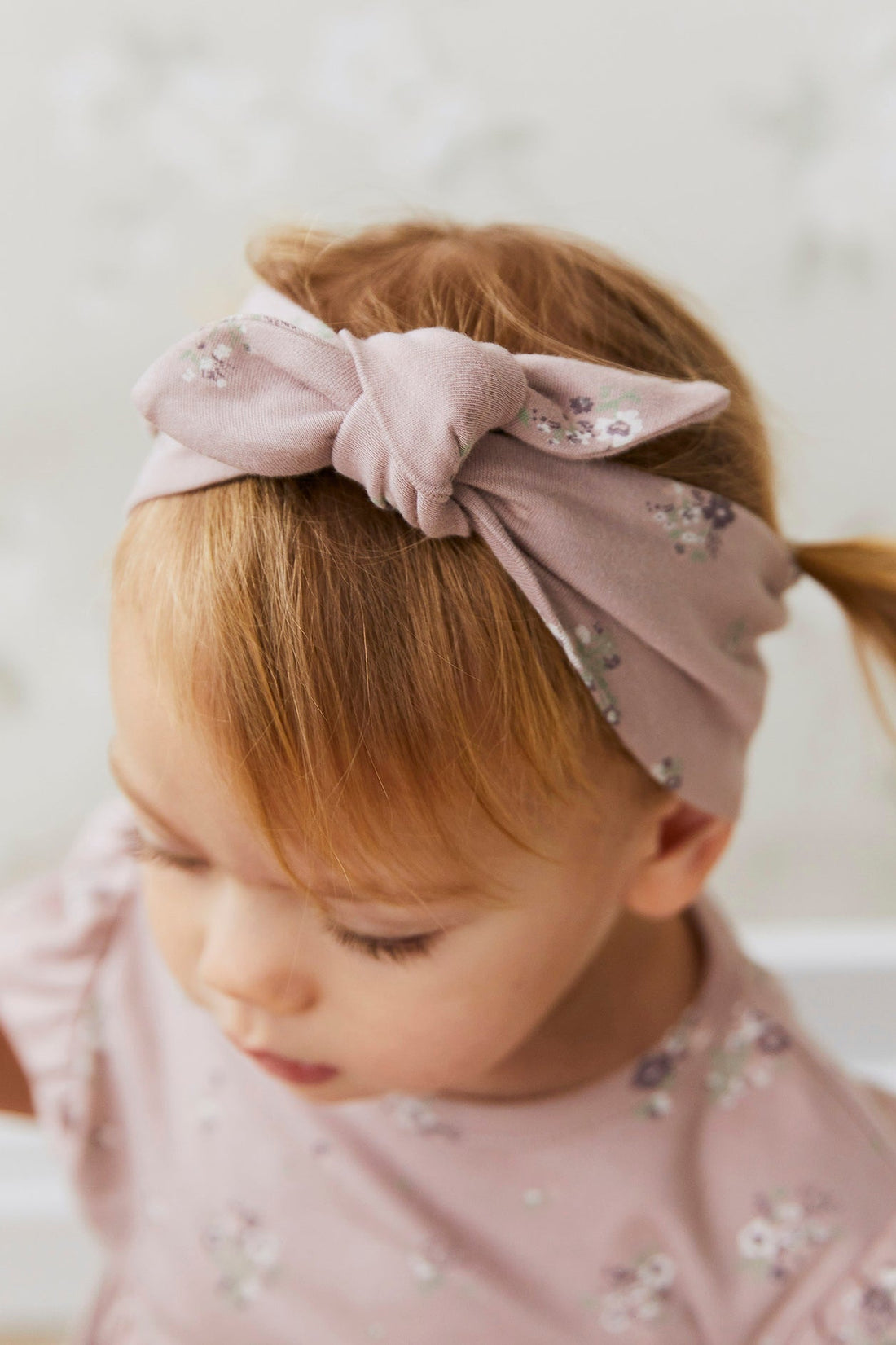 Organic Cotton Headband - Lauren Floral Fawn Childrens Headband from Jamie Kay Australia