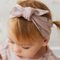 Organic Cotton Headband - Lauren Floral Fawn Childrens Headband from Jamie Kay Australia