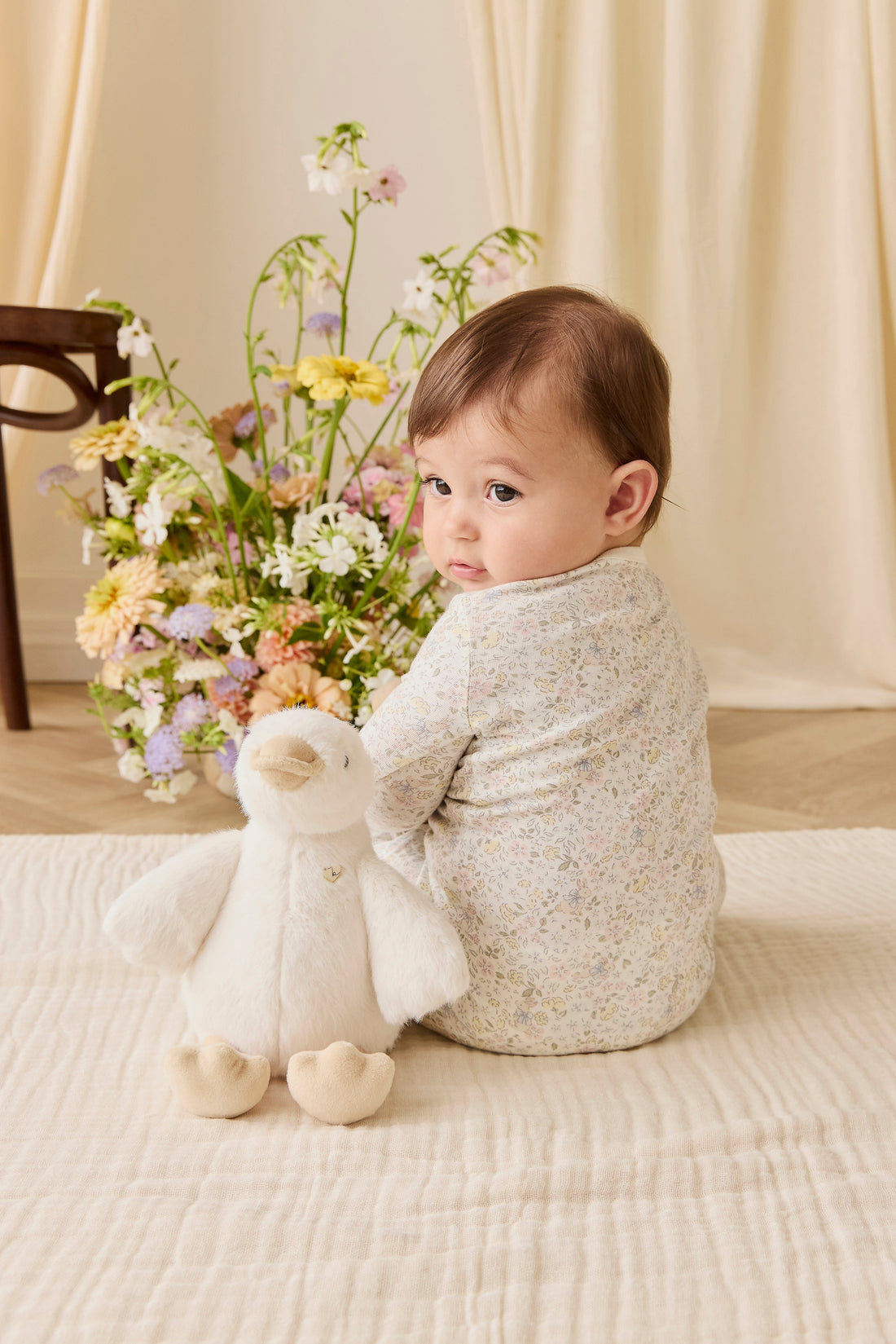 Organic Cotton Frankie Onepiece - Cottage Garden Childrens Onepiece from Jamie Kay Australia
