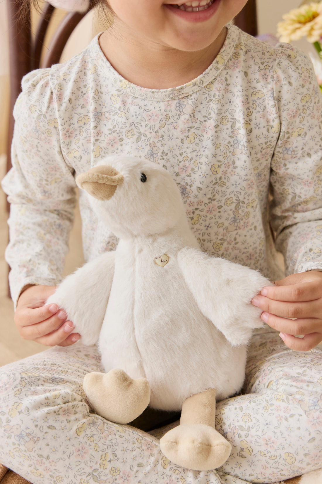 Organic Cotton Louisella Long Sleeve Pyjama Set-Cottage Garden Childrens Pyjama from Jamie Kay Australia