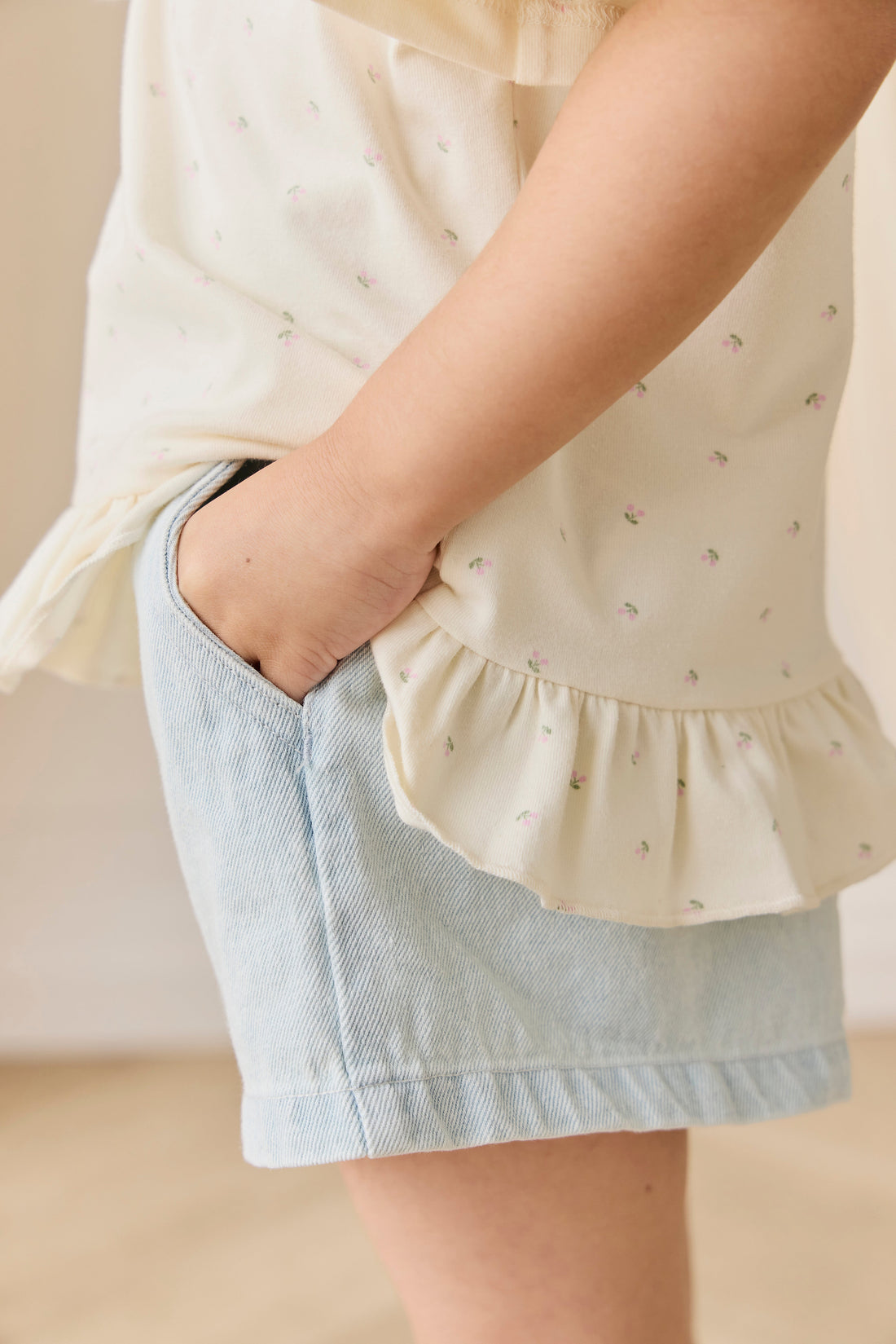 Organic Cotton Caydence Top - Ditsy Cherries Childrens Top from Jamie Kay Australia