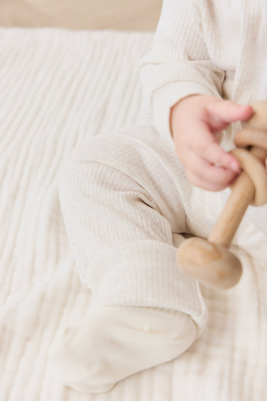 Organic Cotton Modal Frankie Onepiece - Oatmeal Marle Childrens Onepiece from Jamie Kay Australia