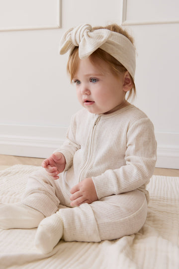 Organic Cotton Modal Frankie Onepiece - Oatmeal Marle Childrens Onepiece from Jamie Kay Australia