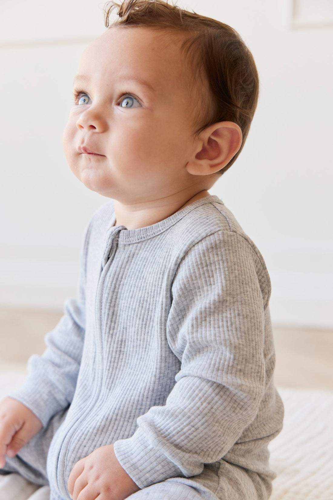 Organic Cotton Modal Frankie Onepiece - Light Grey Marle Childrens Onepiece from Jamie Kay Australia