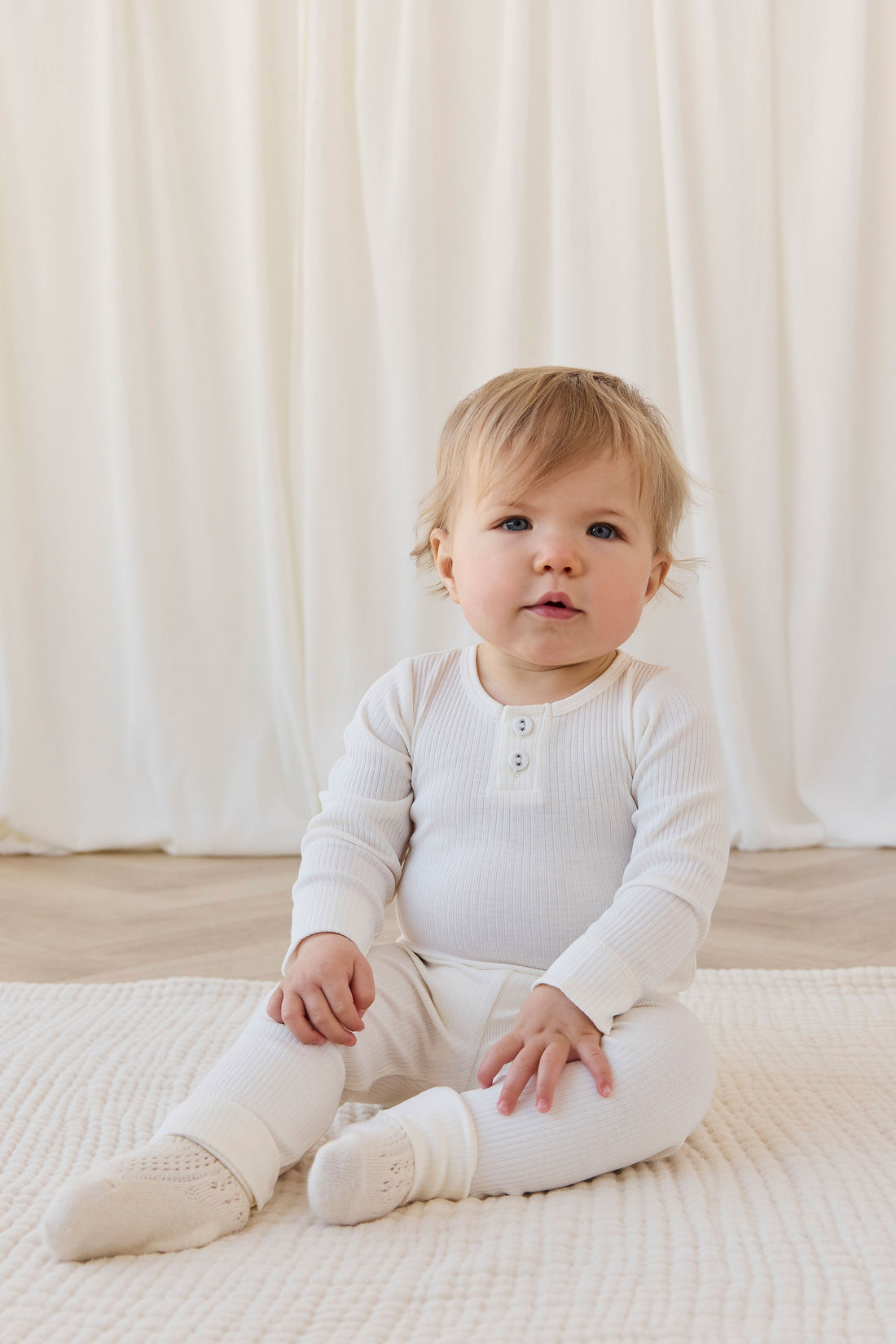 Organic Cotton Modal Everyday Legging - Milk Childrens Legging from Jamie Kay Australia