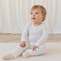 Organic Cotton Modal Everyday Legging - Milk Childrens Legging from Jamie Kay Australia