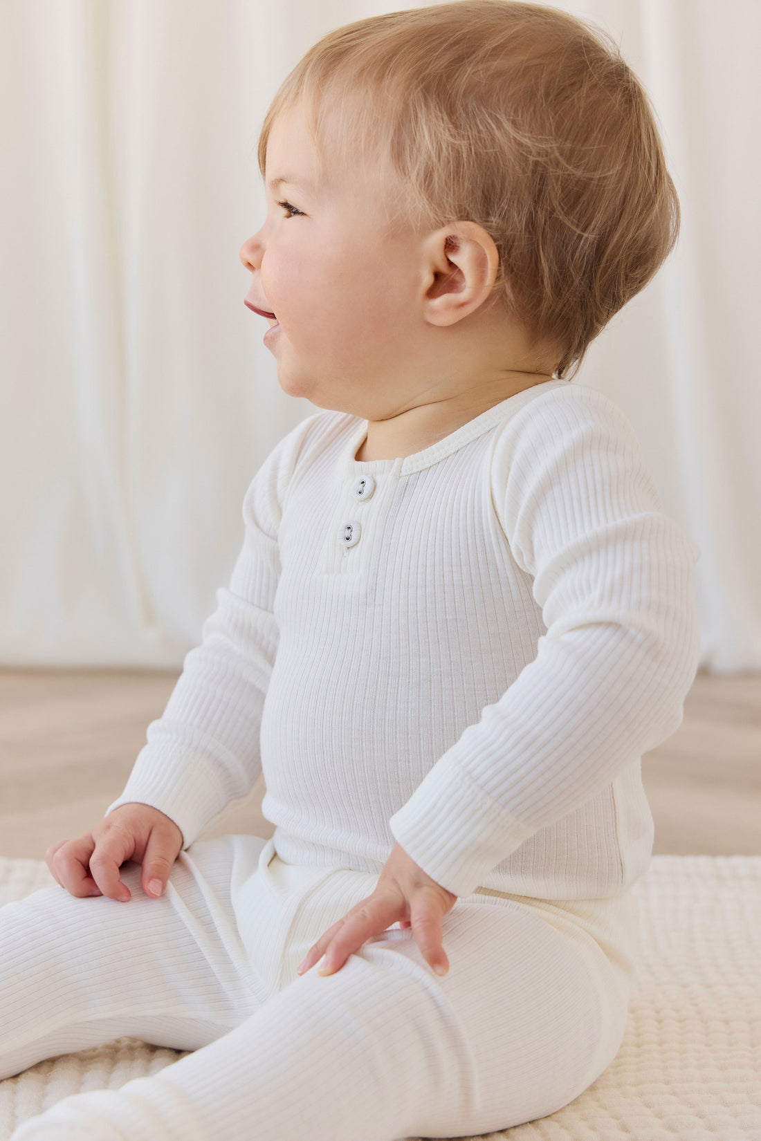 Organic Cotton Modal Everyday Legging - Milk Childrens Legging from Jamie Kay Australia