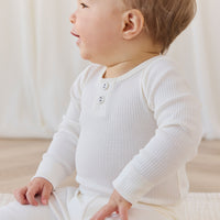 Organic Cotton Modal Everyday Legging - Milk Childrens Legging from Jamie Kay Australia