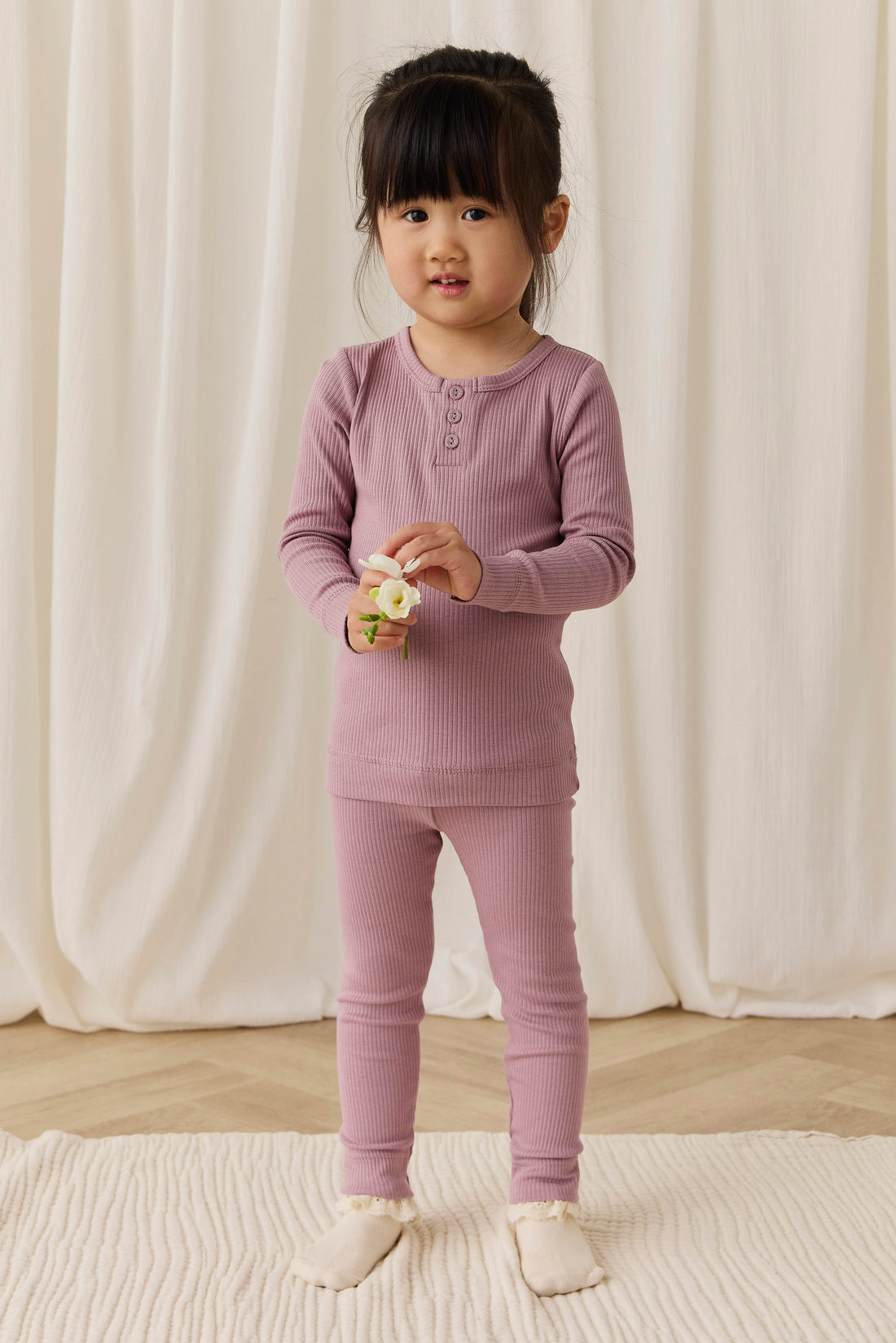 Organic Cotton Modal Everyday Legging - Woodrose Childrens Legging from Jamie Kay Australia